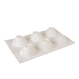 [ARTG-9347] Silicone Mousse Mold Igloo 6 Cavity 1 ct Artigee