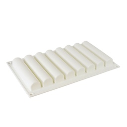 [ARTG-9353] Silicone Mousse Mold Long Cylinder 8 Cavity 1 ct Artigee