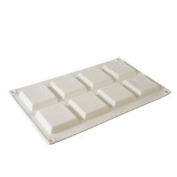 [ARTG-9360] Silicone Mousse Mold Square 8 Cavity 1 ct Artigee