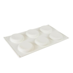 [ARTG-9371] Silicone Mousse Mold Round Stone/Pillow 6 Cavity 1 ct Artigee