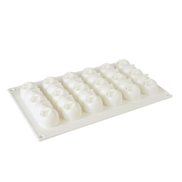 [ARTG-9372] Silicone Mousse Mold Concave Ball Cloud 6 Cavity 1 ct Artigee