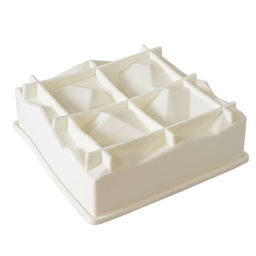 [ARTG-9389] Silicone Mousse Mold Square Rock 1 Cavity 1 ct Artigee