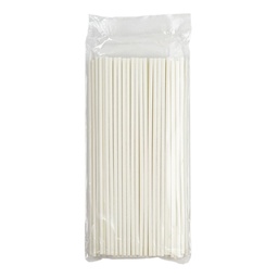 [ARTG-8711] Bâtonnets de sucettes en papier blanc 3x150mm 100pcs Artigee