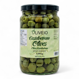 [121641] Castelvetrano Green Olives Pitted 1.68 kg Oliveio
