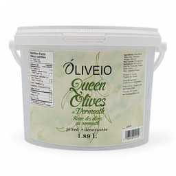 [123152] Olive Pitted Queen in Vermouth 1.89 L Oliveio