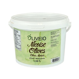 [123158] Nicoise Olives Pitted 1.89 L Oliveio