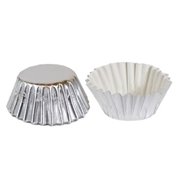 [ARTG-8352] Candy Cups Foil Liner Silver 25mmx17mm 900 pc Artigee