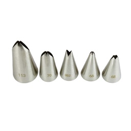 [ARTG-9009] Piping Nozzles - Leaves Set 5pc Artigee