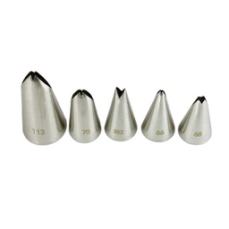 [ARTG-9009] Piping Nozzles Leaves Set 5pc Artigee