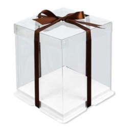 [ARTG-8902] Boîte à gâteaux transparente 17x17x28cm 17x17x28cm 50 pc Artigee