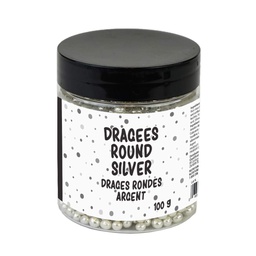 [187535] Dragees Round Silver Sprinkles - 100 g Epicureal