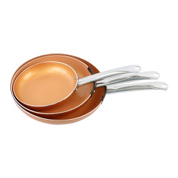 [ARTG-6001] Frying Pan Set Copper Ceramic 3 Pc-
