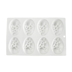 [ARTG-9390] Silicone Mousse Mold Eggs Geode 8 Cavity 1 ct Artigee