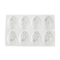 [ARTG-9390] Silicone Mousse Mold Eggs Geode 8 Cavity 1 ct Artigee