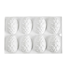 [ARTG-9391] Silicone Mousse Mold Eggs Geometric 8 Cavity 1 ct Artigee