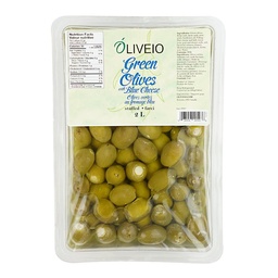 [123161] Green Olives Stuffed with Blue Cheese 2 L Oliveio