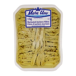 [091076] White Anchovy Fillets 1 kg Mare Uno