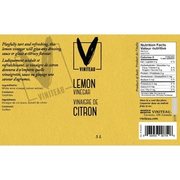 [142235] Lemon Vinegar . 5 L Viniteau