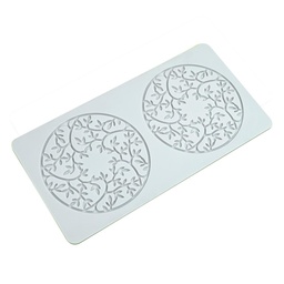 [ARTG-9251] Silicone Mold Lace Mat Branches Wreath 2 cavity 1 pc Artigee