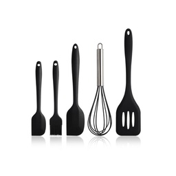 [ARTG-8077] Utensil Silicone 5 Piece Black Set 1 ct Artigee