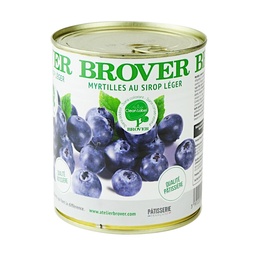 [152627] Myrtilles au sirop léger 850 ml Brover