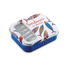[178451] Boîte Métal 12 Sardines Chocolat 120 g Choctura