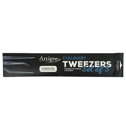 [ARTG-8132] Culinary Tweezers Set of 5 Stainless Steel 1 pc Artigee