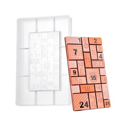 [152693] Countdown Chocolate Mold Bar 1 pc Martellato