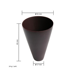 [171296] Coupelles Cone Noir . 24 ct Michel Cluizel