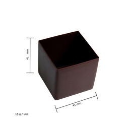 [171298] Coupelles Cube Dark - 40 pc Michel Cluizel