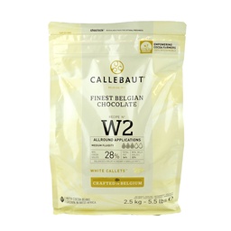 [173047] White Couverture W2 Callets 2.5 kg Callebaut