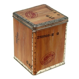 [914040] Tea Chest Large #642     Empty - 1 tin Silver Crane