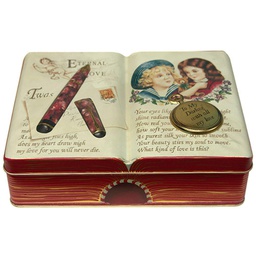 [915001] Large Book Eternal Love Empty     , - 1 tin Silver Crane