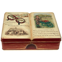 [915006] Large Book Orchard Empty 1 tin Silver Crane